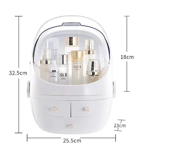 Portable Makeup Organizer Box for Desktop Storage