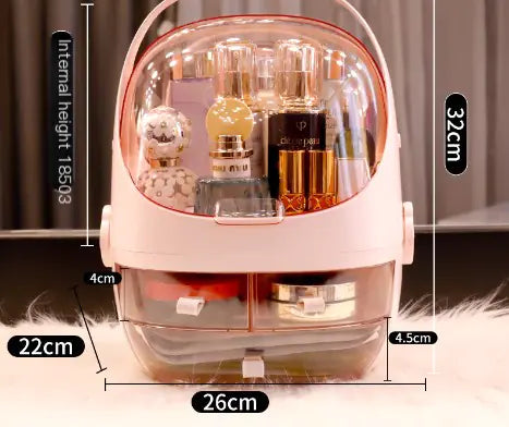 Portable Makeup Organizer Box for Desktop Storage