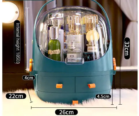 Portable Makeup Organizer Box for Desktop Storage