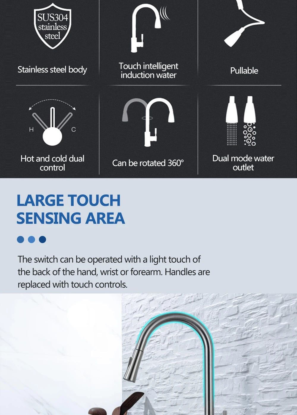 Touch Kitchen Faucet Pull Out