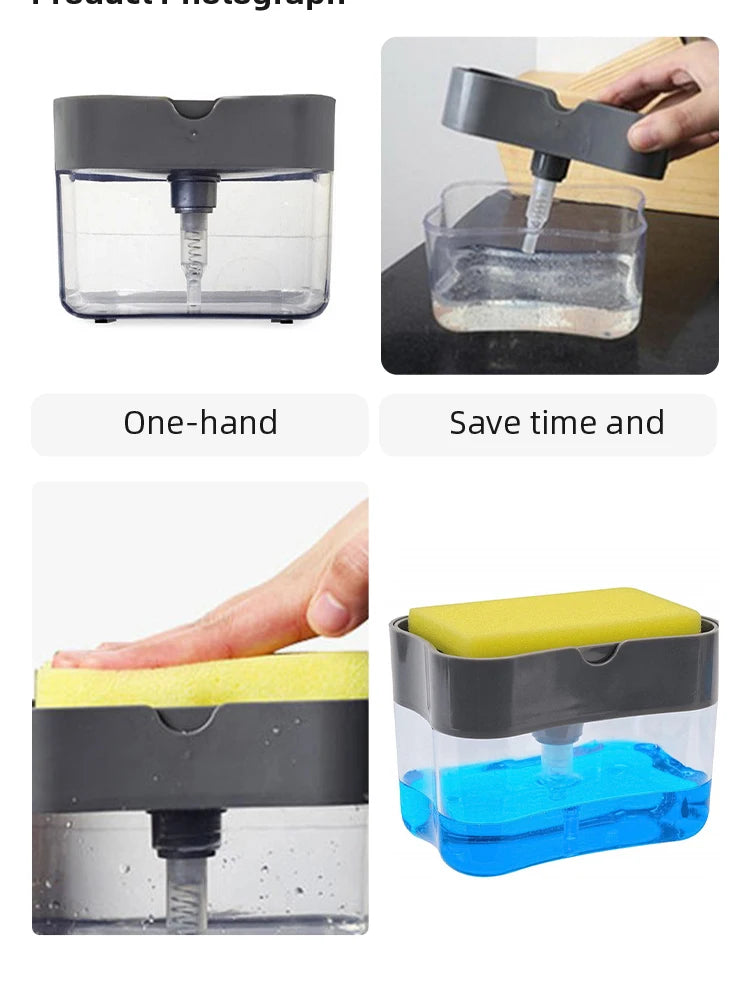 Kitchen Detergent Press Portable Soap Dispenser