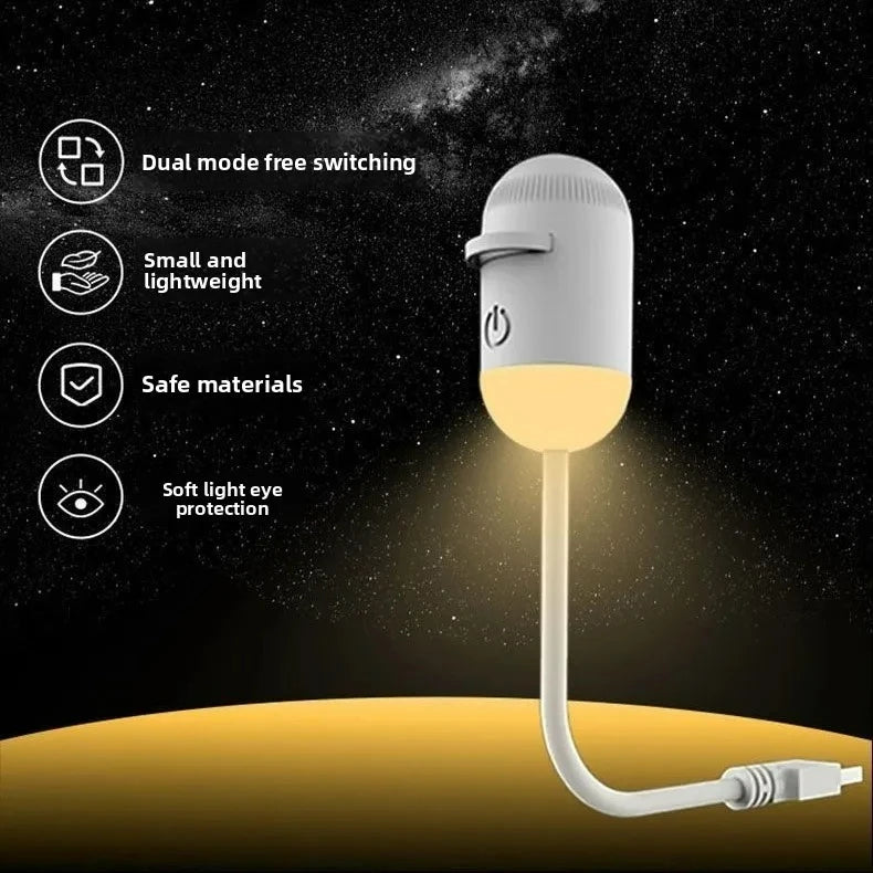 2-in-1 Mini Galaxy Star Projector Night Light