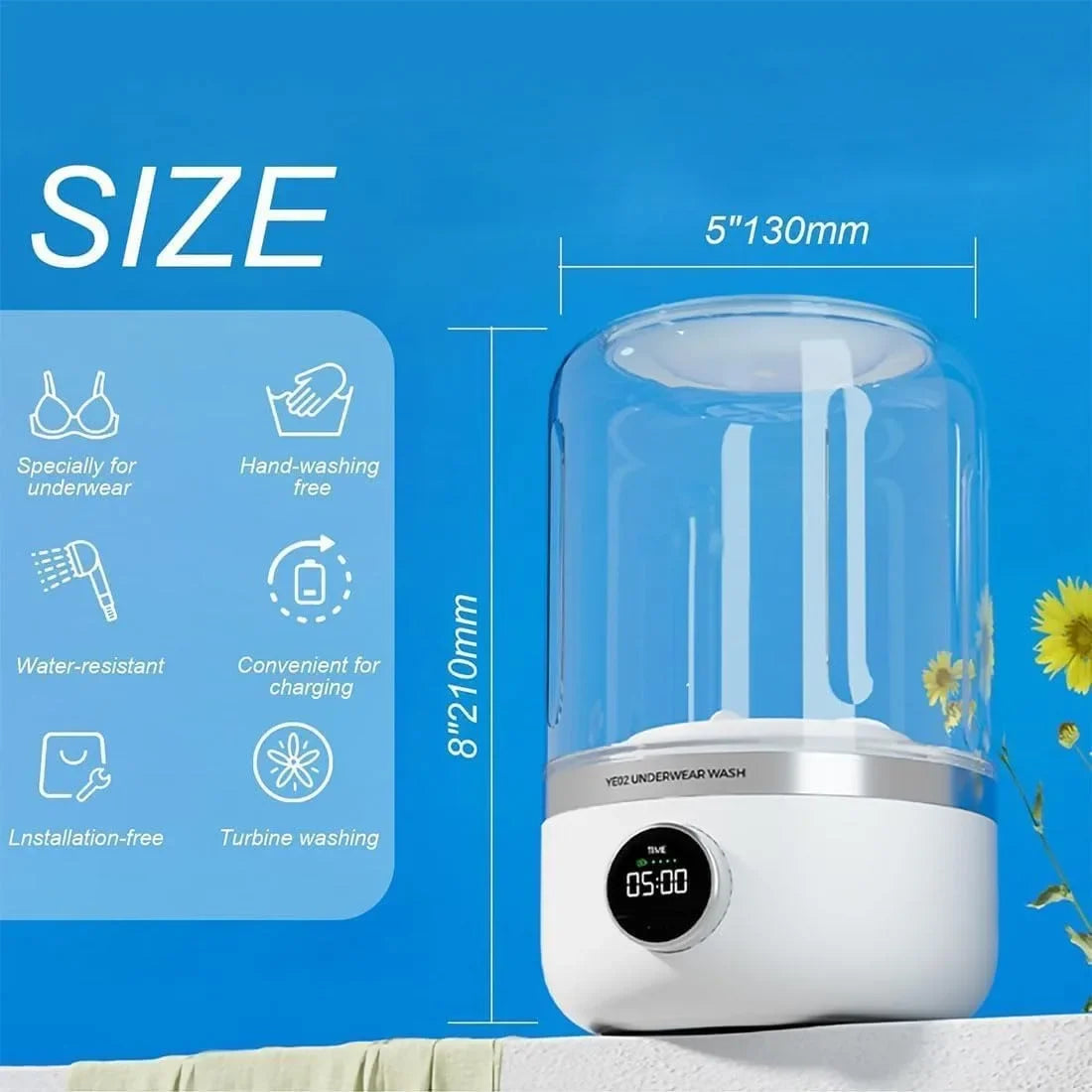 Wireless washing portable machine