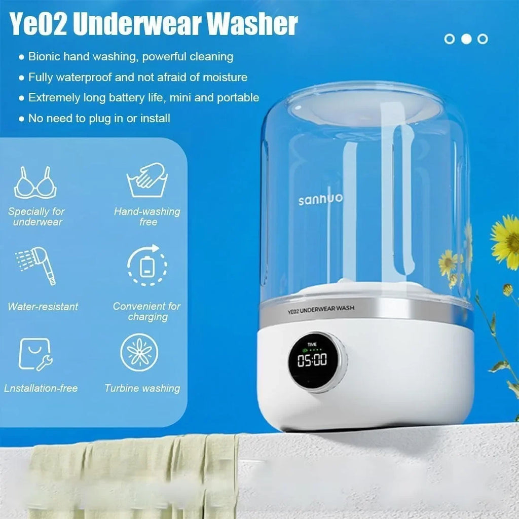 Wireless washing portable machine
