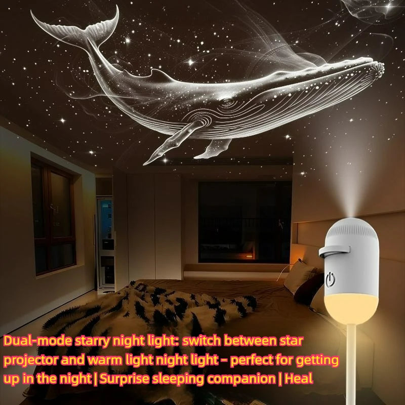 2-in-1 Mini Galaxy Star Projector Night Light