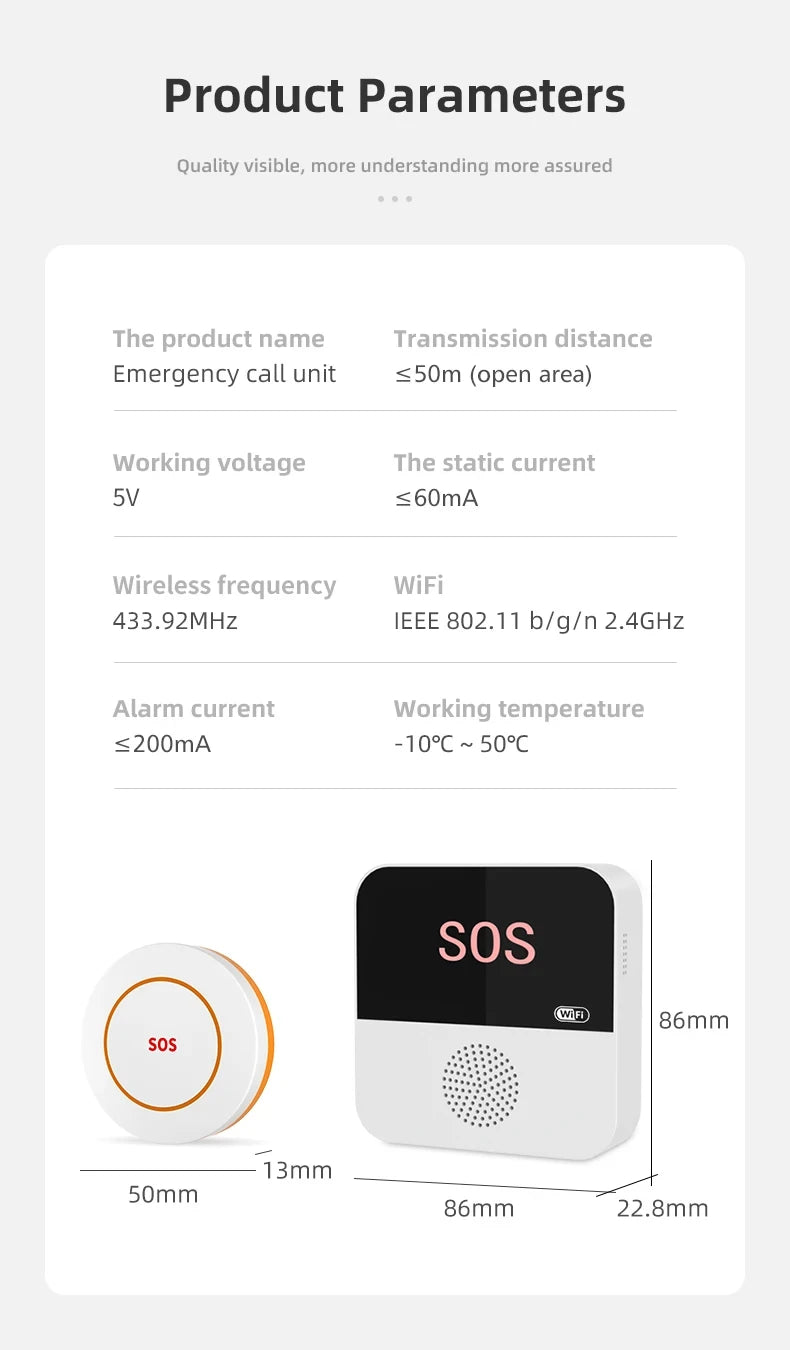 Smart WiFi SOS Emergency Call Button