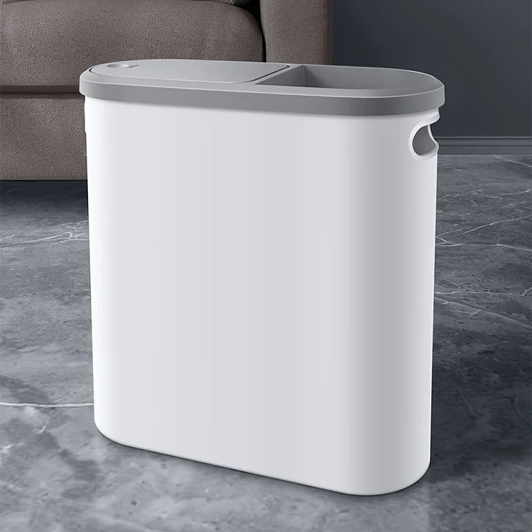 10L Press-Type Bathroom Trash Can with Lid