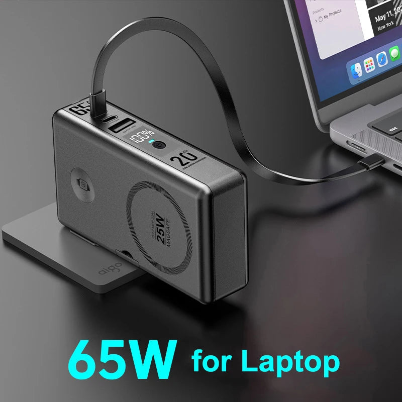 65W GaN USB Type C Charger Power Bank 20000mAh