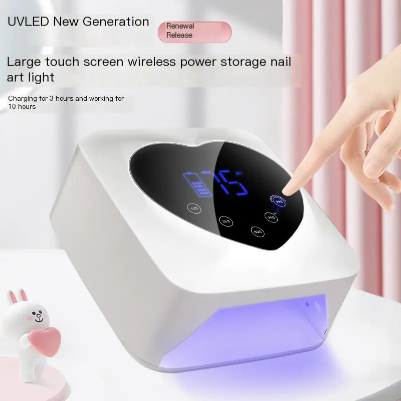 Wireless Nail Lamp with Rechargeable Lithium Battery