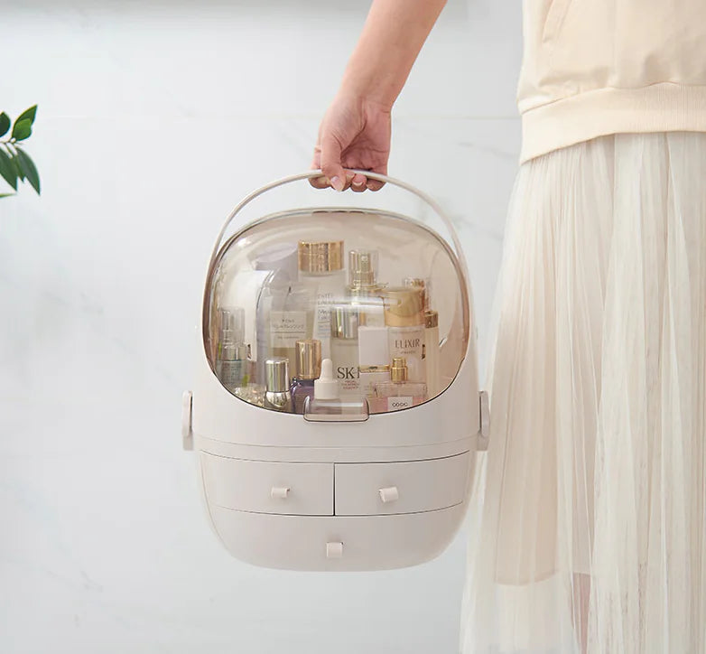 Portable Makeup Organizer Box for Desktop Storage